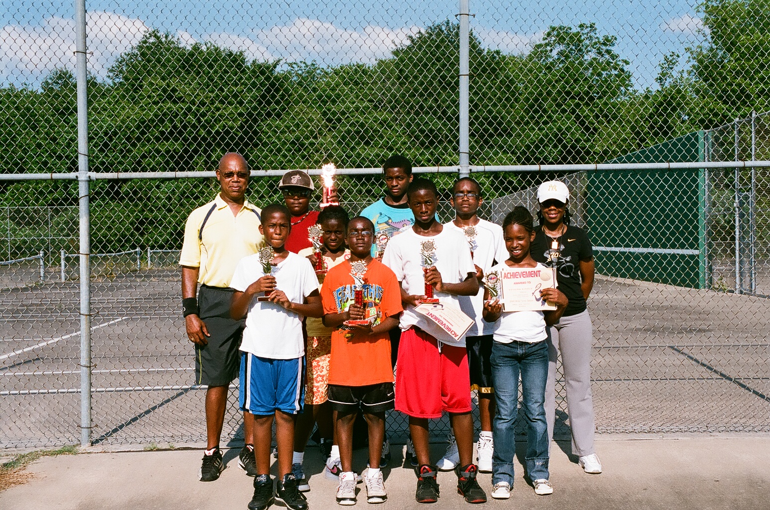 Tennis class group photo